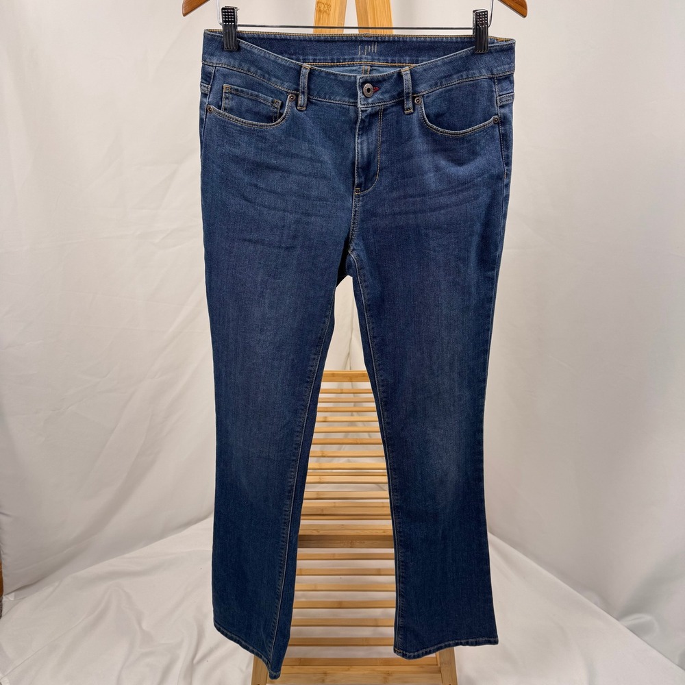J. Jill Authentic Fit Slim Boot Cut Jeans Womens 6 Blue Stretch Mid Rise